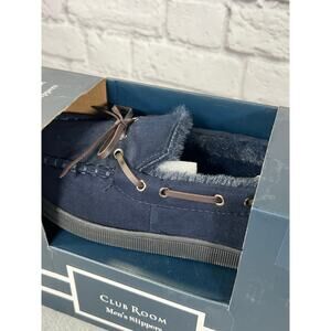 NEW Club Room Blue Loafer Style Slippers SIze Small 6-7